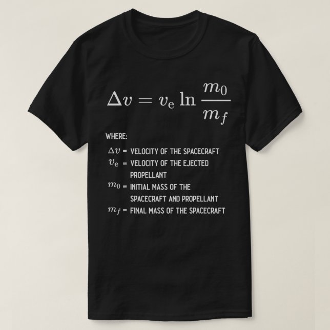 T-shirt Physique de l'équation de fusée Physicien de la sc (Design devant)