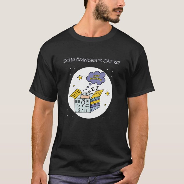 T-shirt Physique Étudiant quantique Nerd mort vivant Schr  (Devant)