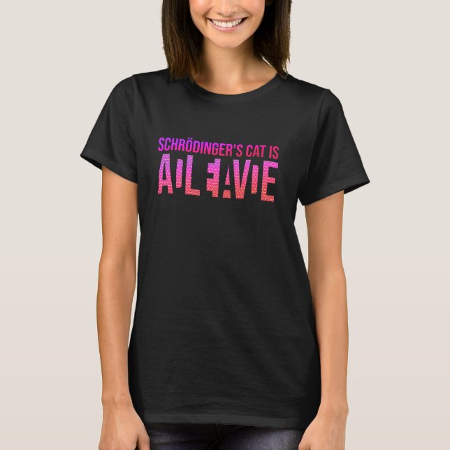 T-shirt Physique Quantique Étudiant Nerd Mort Vivant Schrö (Devant)