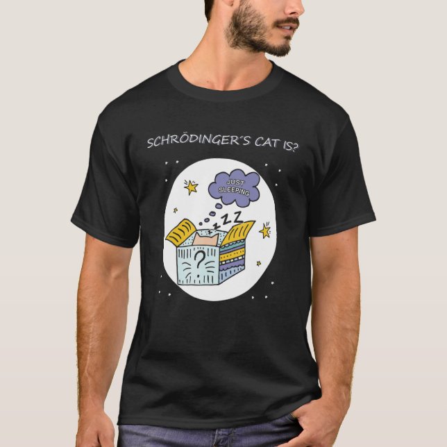 T-shirt Physique Quantique Étudiant Nerd Mort Vivant Schrö (Devant)