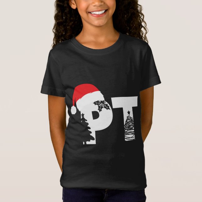T-Shirt Physique Thérapeute PT Père Noël Physique (Devant)