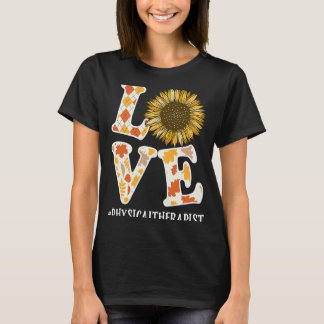 T-shirt Physique Thérapiste Amour Automne Tournesol Appr