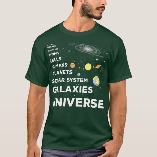 T-shirt Physique Univers Mécanique quantique Quantum (Devant)