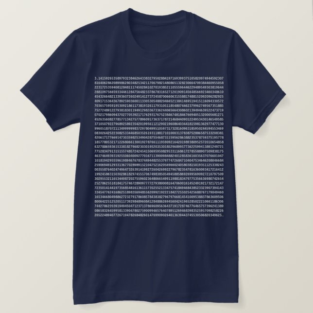 T-shirt Pi (Design devant)