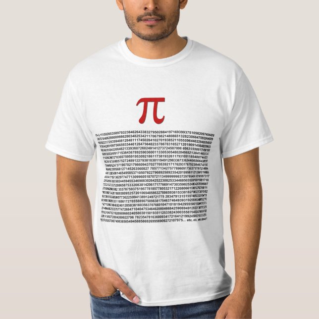 T-shirt Pi = 3,141592653589 etc. etc… quoi que ! (Devant)