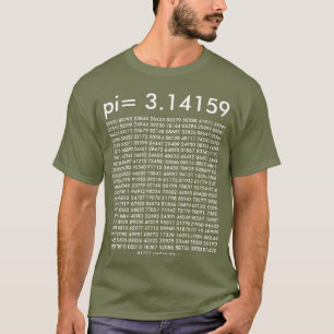T-shirt pi= 3,14159 Chiffres de jour de la science des mat