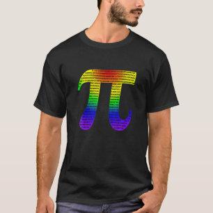 T-shirt Pi Day 3,14 LGBT Gay Lesbian Rainbow Loves