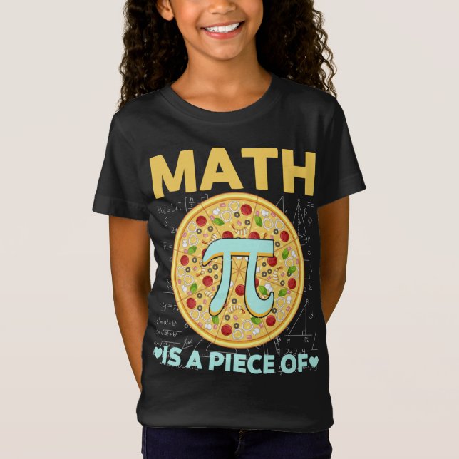 T-Shirt Pi day 3.14 Math Is A Piece Of Pizza (Devant)