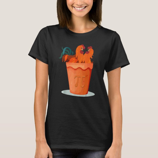 T-shirt Pi Day Drôle de poulet Pot Pi (Devant)