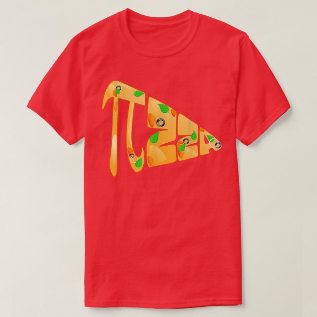 T-shirt Pi Day Enfants Pizza Pi Funny Math Nourriture  (Design devant)