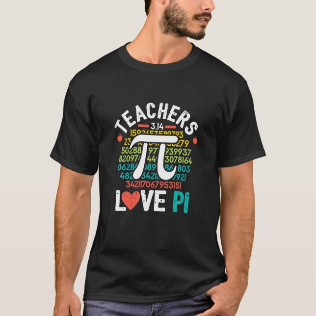 T-shirt Pi Day Math Enseignant Funny Cute Geek Nerd School (Devant)