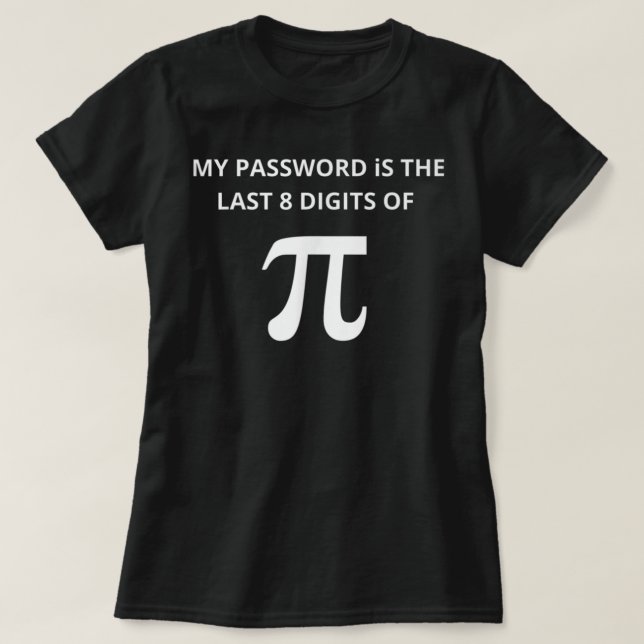 T-shirt Pi Day Mon Mot De Passe Est Le Dernier 8 Chiffres  (Design devant)