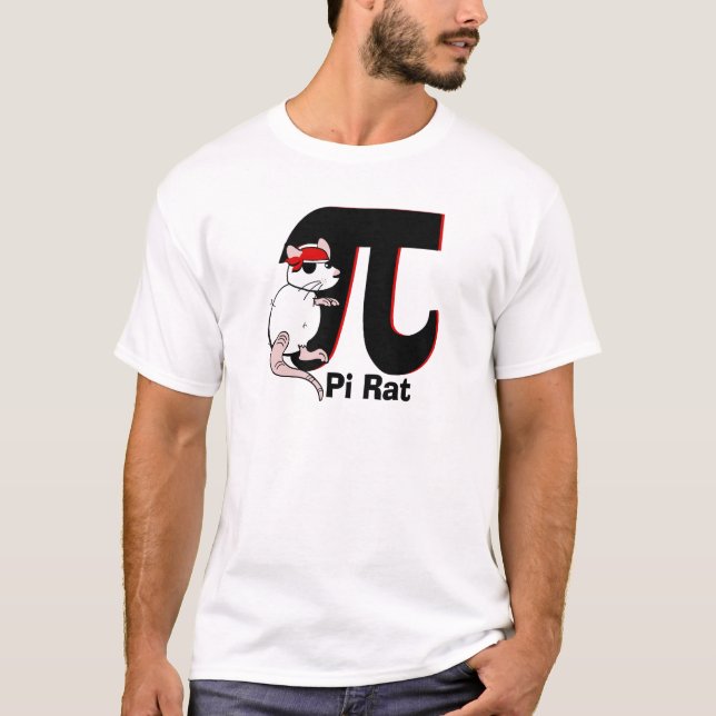 T-shirt Pi Day Pirate Rat (Devant)