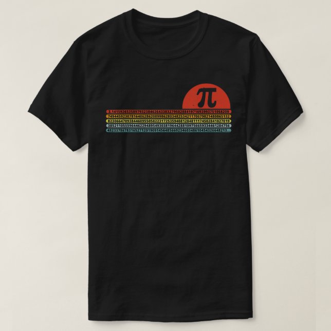 T-shirt Pi Day Retro Vintage (Design devant)
