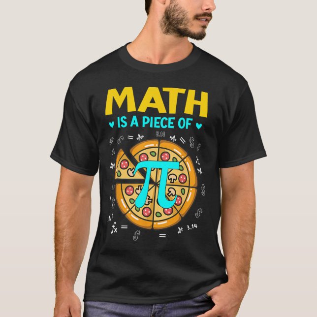 T-shirt Pi Jour 3.14 Math Est Une Pièce De Pizza Bitcoin S (Devant)
