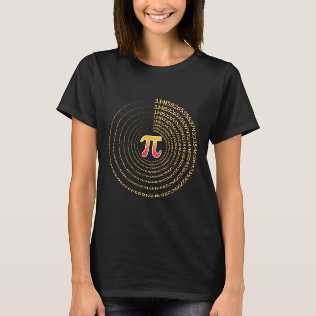T-shirt Pi Jour Math Geek Nerd 3.1415 Numéro Irrationnel P (Devant)