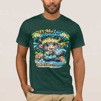 T-shirt Pi Mai Lao Splash Soaked Like a Buffalo Funny Shir