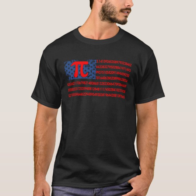 T-shirt Pi Math American Flag 3 14 Pi Numéro Symbole Math  (Devant)