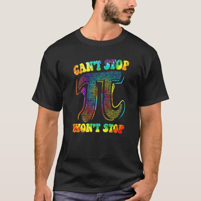 T-shirt Pi ne peut pas arrêter Pi n'arrêtera pas Math Pi D (Devant)