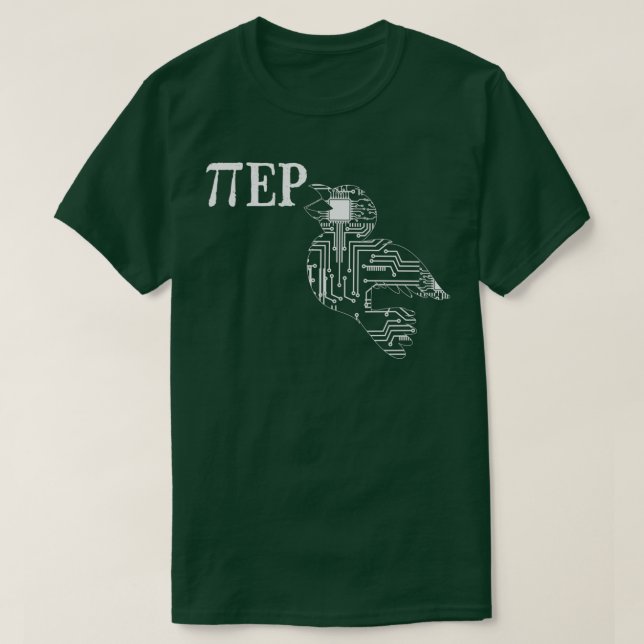 T-shirt Pi Piep Bird Mathematicien Coder PCB CPU ordinateu (Design devant)