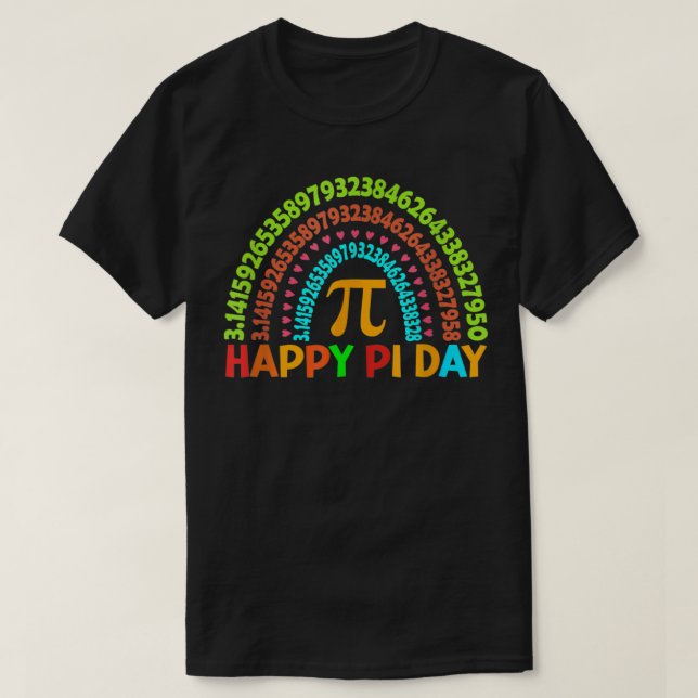 T-shirt Pi Rainbow Math Enseignant Mathématique Graphe PI  (Design devant)