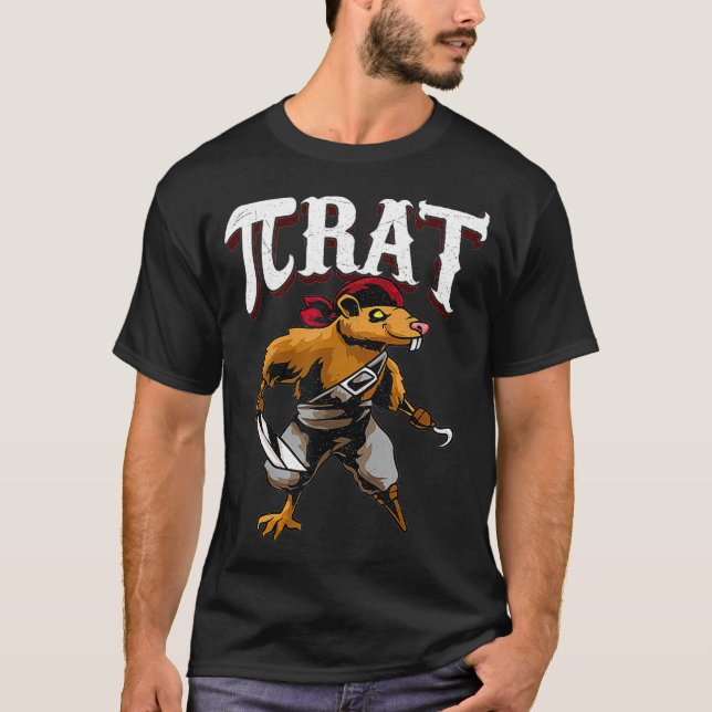 T-shirt Pi Rat Funny Pirate for College Student and Math M (Devant)