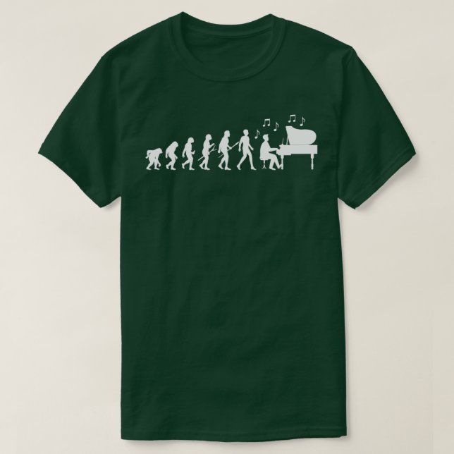 T-shirt Pianist Evolution  (Design devant)