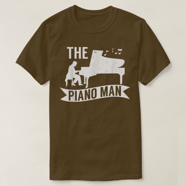 T-shirt Pianist Music Lover The Piano Man 4520  (Design devant)