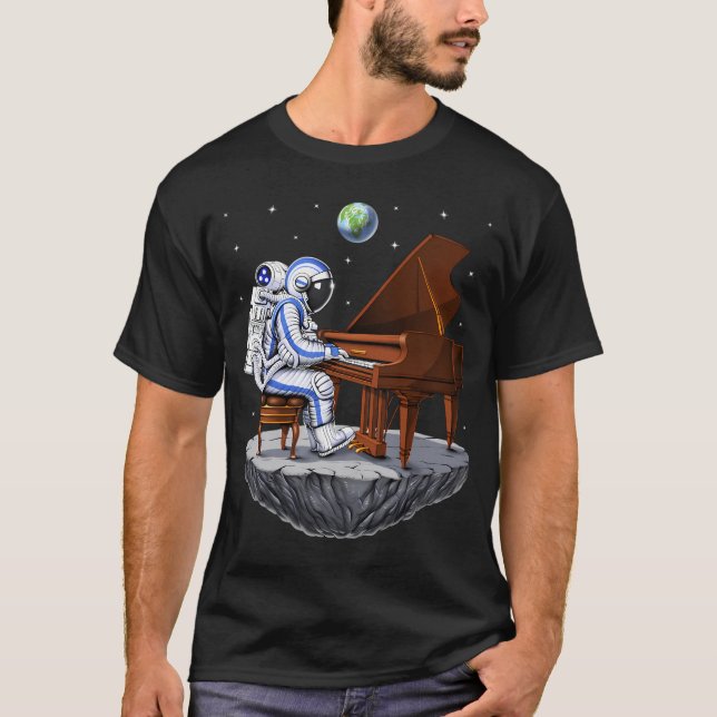 T-shirt Pianiste astronaute de l'espace (Devant)