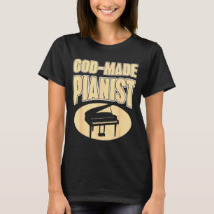 T-shirt Pianiste basé sur la foi Inspiration de musique ch