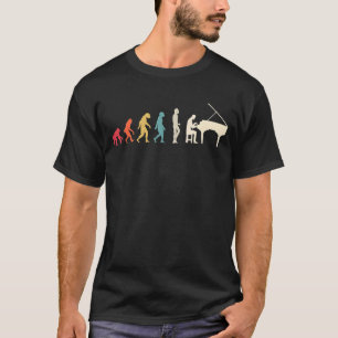 T-shirt Pianiste classique de Piano Player Retro Evolution