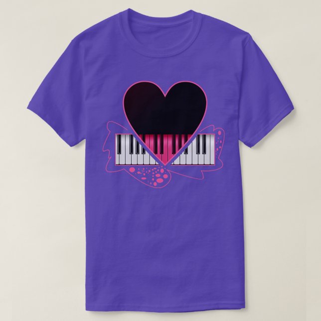 T-shirt Pianiste d'amour (Design devant)