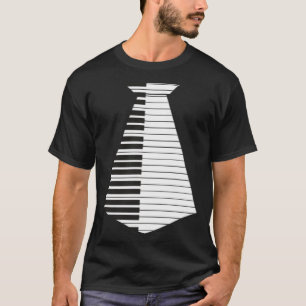 T-shirt Pianiste de clavier piano musicien de cravate