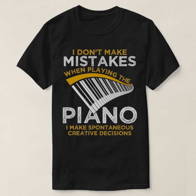 T-shirt Pianiste de Keyboard (Design devant)
