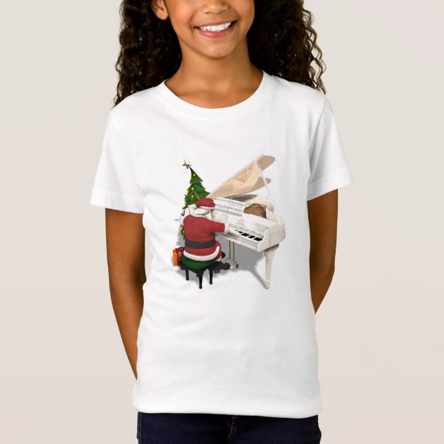 T-Shirt Pianiste du Père Noël (Devant)