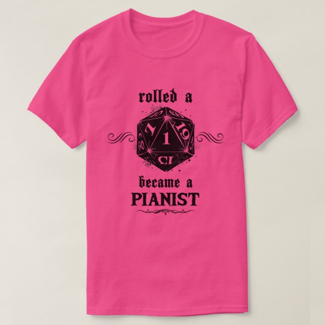 T-shirt Pianiste malchanceux (Design devant)