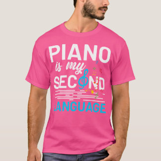 T-shirt Pianiste Musicien Notes de Musique Clé de Sol Pian