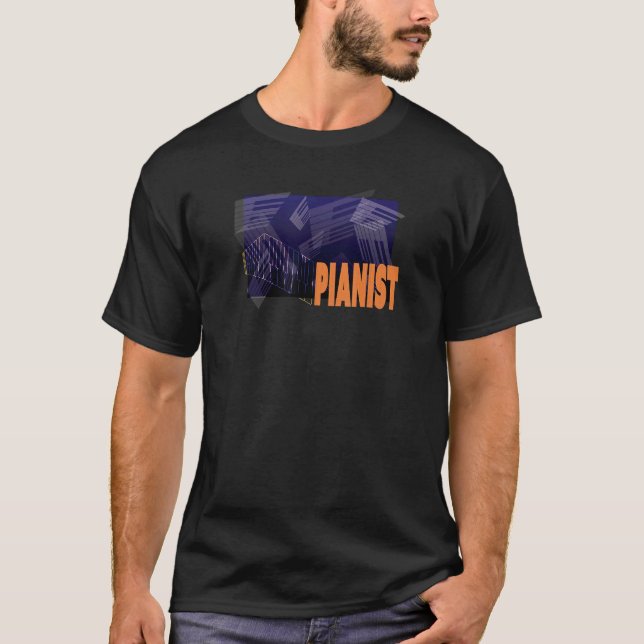 T-shirt Pianiste Piano Musical 88 Keys Hommes Garçons Fill (Devant)