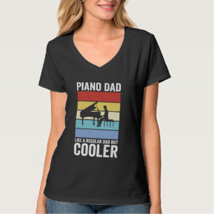 T-shirt Pianiste Piano Papa Comme Un Père Régulier Funny P