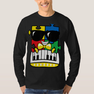 T-shirt Pianiste Sensibilisation sur l'autisme Cute Piano 