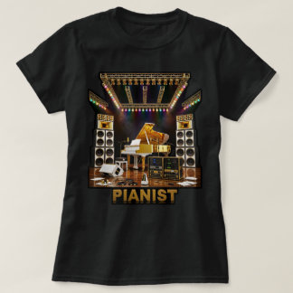 T-shirt Piano à Queue de Luxe Art pour Pianistes Joueurs d