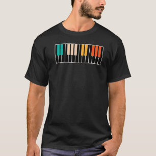 T-shirt Piano Ancien Claviériste Musique Clavier Musicien