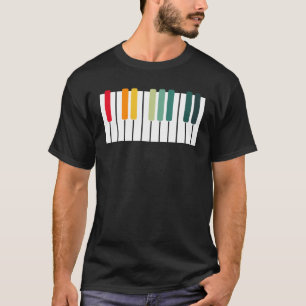 T-shirt Piano Ancien  Pianiste Musique Clavier Musicien Ex