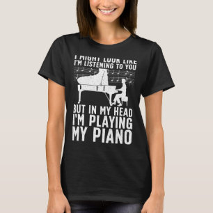 T-shirt Piano Art Drôle Pour Hommes Femmes Musique Clavier