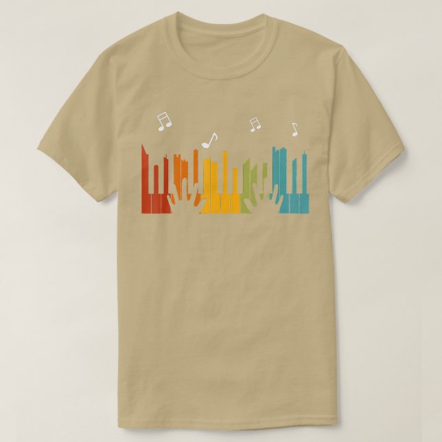 T-shirt Piano-cadeau de clavier Piano Player (Design devant)