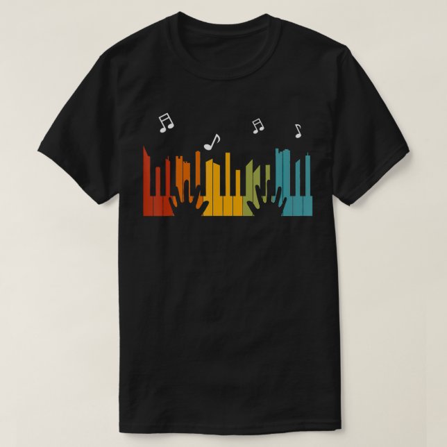 T-shirt Piano-cadeau de clavier Piano Player (Design devant)