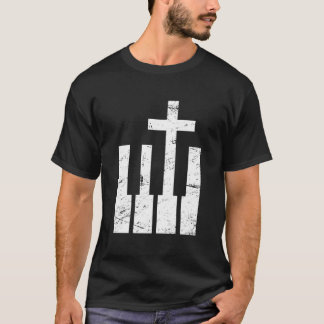 T-shirt Piano Christian Music Piano Christian Music Grey S