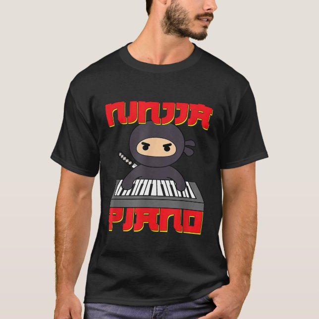 T-shirt Piano clavier pour débutants Ninja Blender Piano C (Devant)