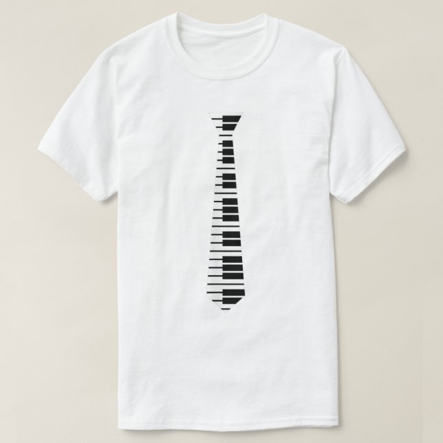 T-shirt Piano Cravate Funny Humoristique Clavier Musique P (Design devant)