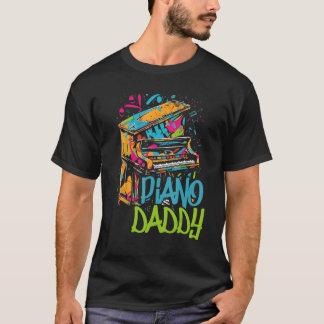 T-shirt Piano Dad Piano Man Pianist Keyboard Musician Fath